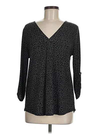 Pre-owned Beacon Long Sleeve Blouse In Black