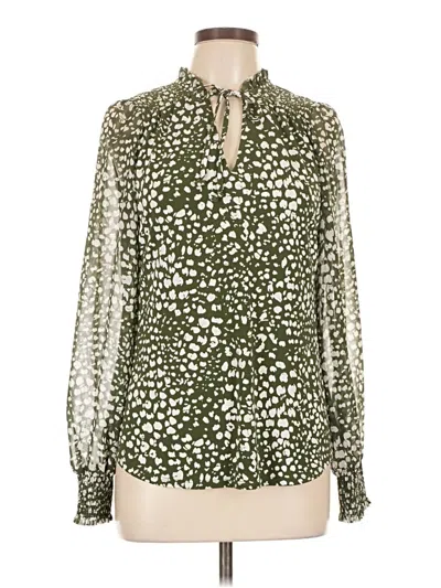 Pre-owned Beacon Long Sleeve Blouse In Green
