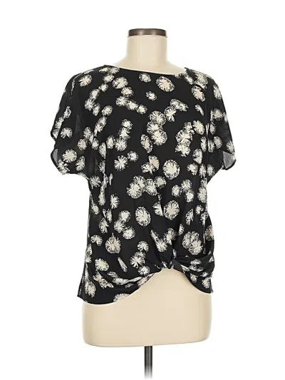 Pre-owned Beacon Short Sleeve Blouse In Black