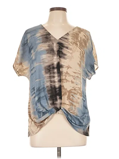 Pre-owned Beacon Short Sleeve Blouse In Blue