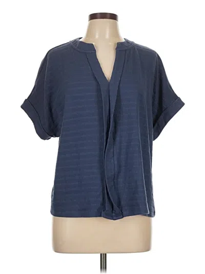 Pre-owned Beacon Short Sleeve Blouse In Blue