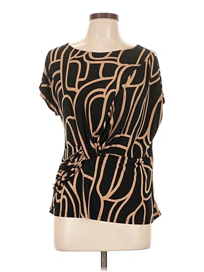 Pre-owned Beacon Short Sleeve Blouse In Brown