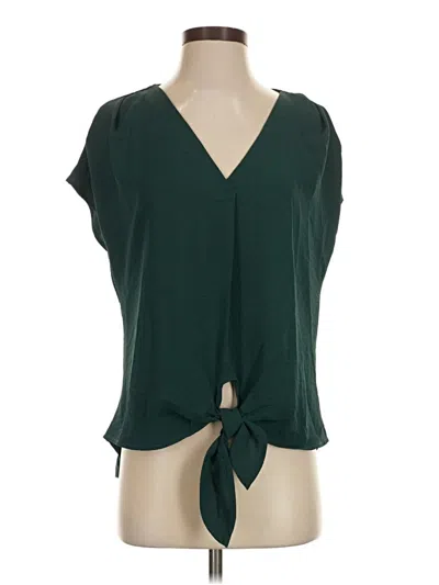 Pre-owned Beacon Short Sleeve Blouse In Green