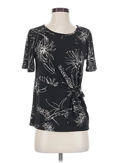 Pre-owned Beacon Short Sleeve Top Black Keyhole Neckline Tops
