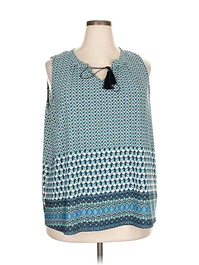Pre-owned Beacon Sleeveless Blouse In Blue