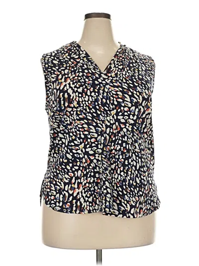 Pre-owned Beacon Sleeveless Blouse In Blue