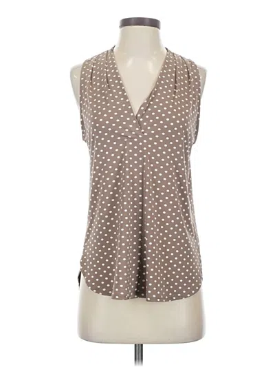 Pre-owned Beacon Sleeveless Blouse In Brown