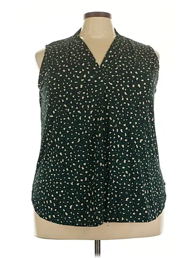 Pre-owned Beacon Sleeveless Blouse In Green