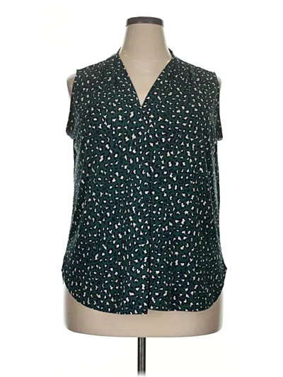 Pre-owned Beacon Sleeveless Blouse In Green