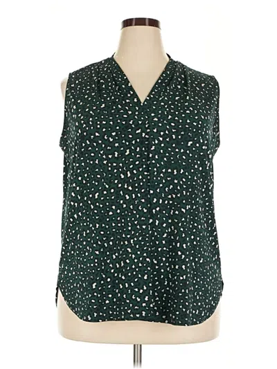 Pre-owned Beacon Sleeveless Blouse In Green