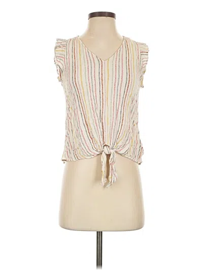 Pre-owned Beacon Sleeveless Blouse In Ivory