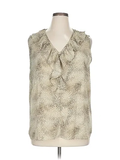 Pre-owned Beacon Sleeveless Blouse In White