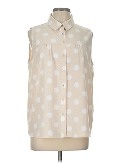 Pre-owned Beacon Sleeveless Blouse In White