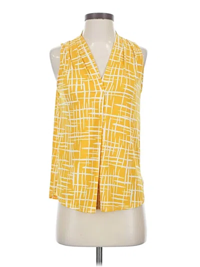 Pre-owned Beacon Sleeveless Blouse In Yellow