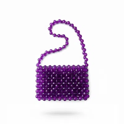 Bead Cult London Women's Bold Beaded Bag · Purple Grape