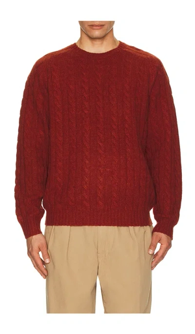 BEAMS CREW CABLE 5G SWEATER