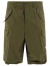 Beams Khaki Drawstring Shorts In Green