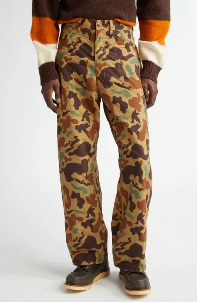 Beams Animal Camo Painter Pants In Khaki 24