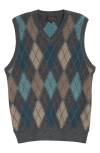 Beams Argyle Intarsia Alpaca Sweater Vest In Multi