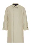 Beams Balmacaan Coat T C Gabardine In Beige