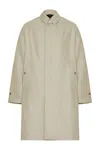 Beams Balmacaan Coat T C Gabardine In White
