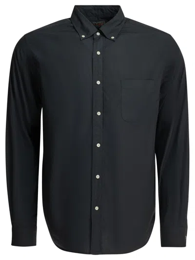 Beams B.d. Color Broad Shirts Blue In Black