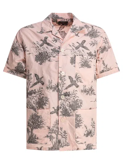 Beams Beach Shirts Pink