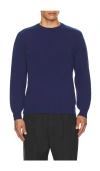 Beams Crew 9g Sweater In Blue