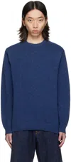 Beams Alpaca-blend Sweater In Blue
