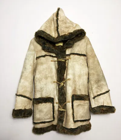 Pre-owned Beams Boy Shearling Fur Leather Jacket In Brown