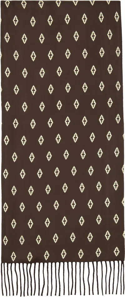 Beams Brown Reversible Silk/cashmere Scarf In Brown*brown28