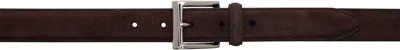Beams Brown Suede Belt In D.brown29
