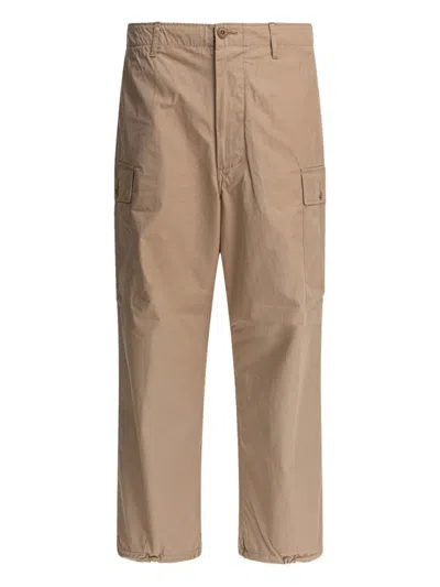 BEAMS BUTTON-FASTENING CARGO TROUSERS