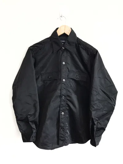 Pre-owned Beams Button Shirt Jacket Armpit 21.5"x31 In Black