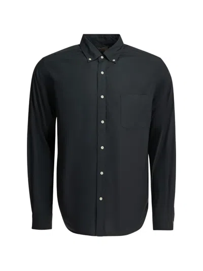 Beams Button-down Chest-pocket Shirt In Blue