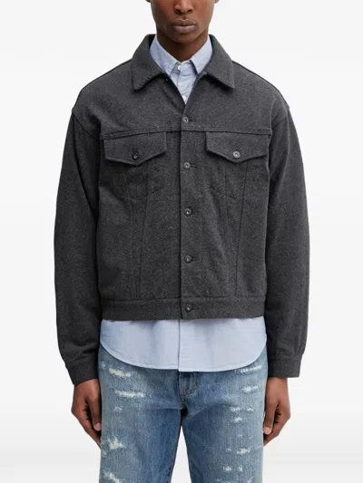 Beams Button-up Jacket In Gray