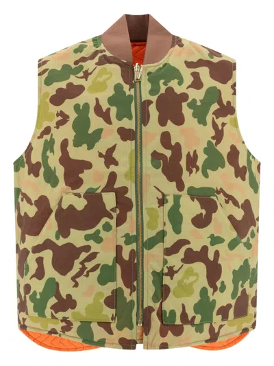 BEAMS CAMOUFLAGE POCKET VEST