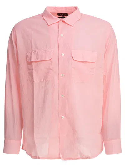 Beams Camp Collar Shirt Shirts Pink