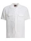 Beams Camp Collar Shirt Shirts White In White