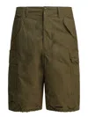 Beams Khaki Drawstring Shorts In Green