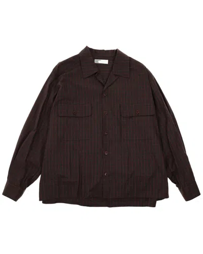 Beams Checked Pattern Long Sleeve Shirt In Brown