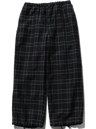 Beams Checked Trousers In 蓝色