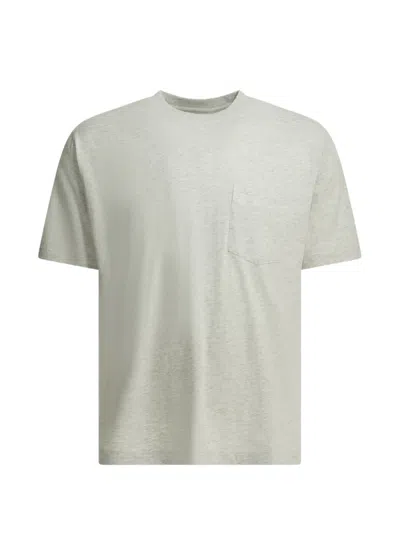 Beams Chest-pocket Cotton T-shirt In Gray