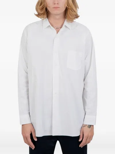 Beams Button-down Cotton Oxford Shirt In White