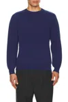 Beams Crew 9g Sweater In Blue