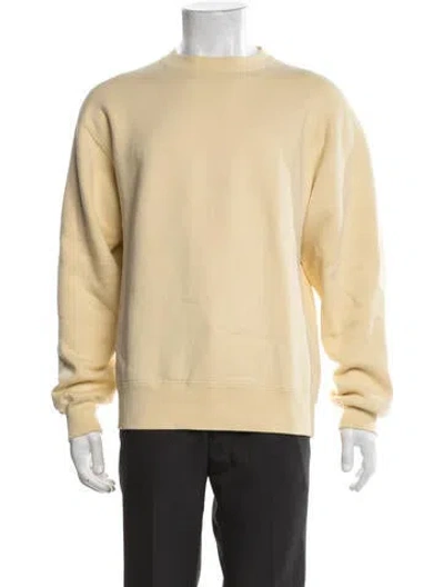 Pre-owned Beams Crew Neck Long Sleeve Sweatshirt In Yellow