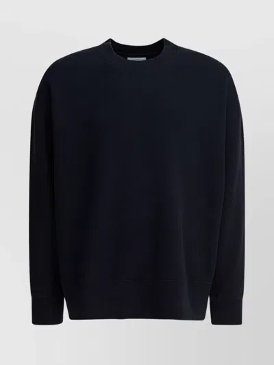 BEAMS CREW NECK SWEATSHIRT WITH RIBBED CUFFS AND HEM