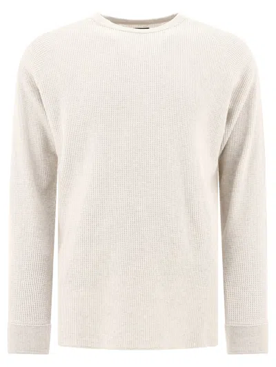 Beams Crew Thermal 30 T-shirts Grey In White