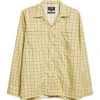 Beams Mil Open Collar Derby Tattersall In Yellow