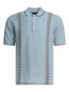 Beams Perforated Polo Shirt Polo Shirts Light Blue In Blue